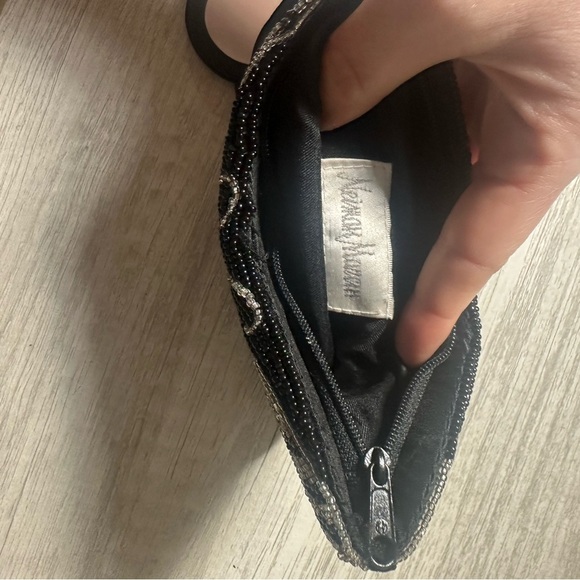 Neiman Marcus Black and Silver Beaded Butterfly Bag 👑 - Picture 3 of 4